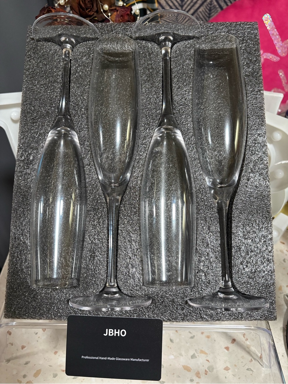 JBHO Hand Blown Champagne Glass - Picture 14 of 17